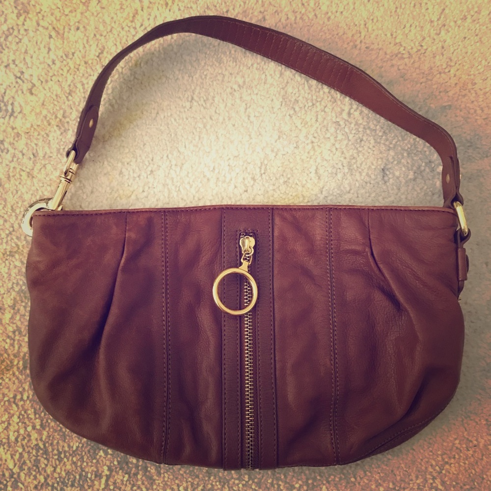 Via Spiga Brown Leather Hobo Purse